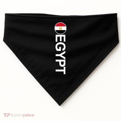 Egypt Country Flag Vertical USA-Made Doggie Bandana