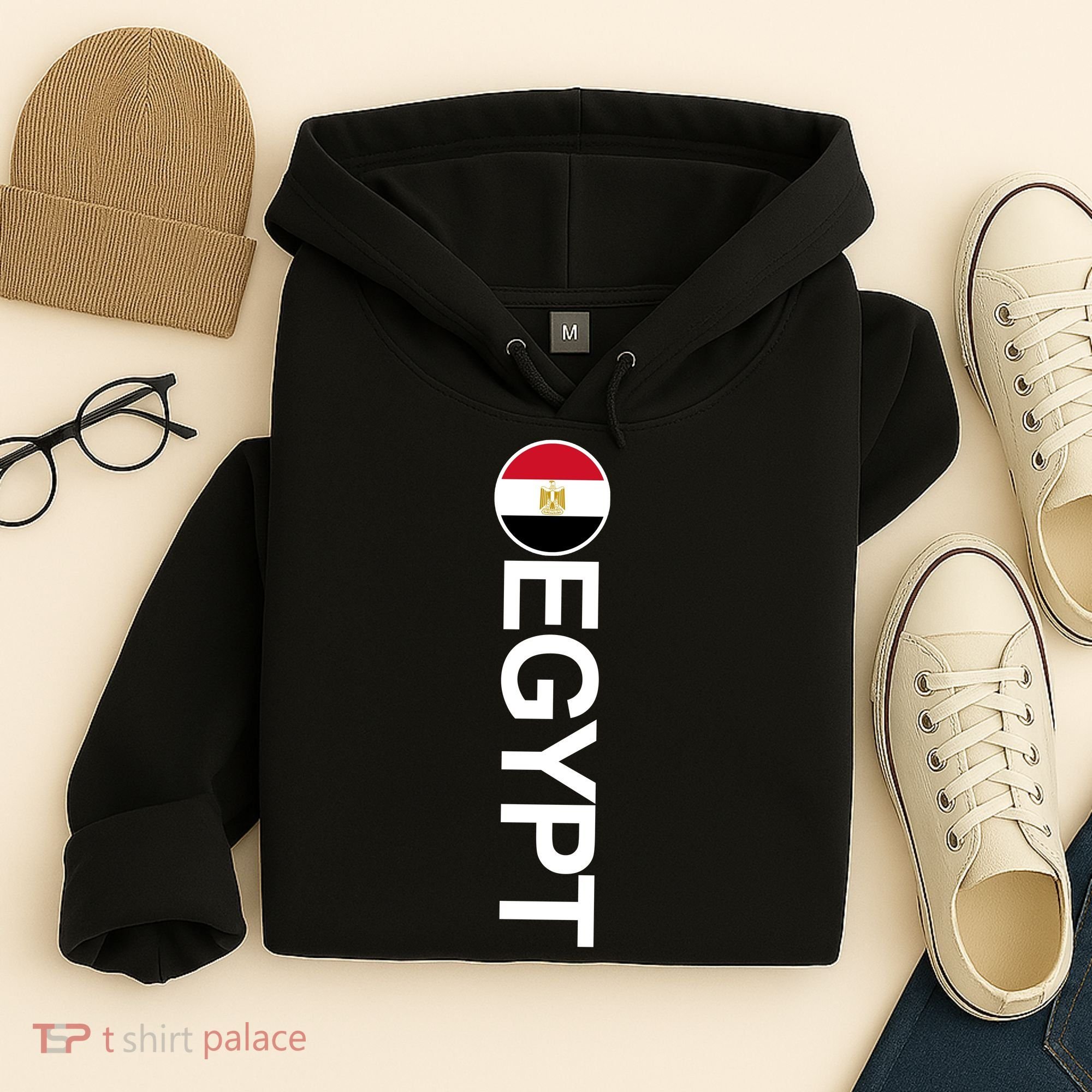 Egypt Country Flag Vertical Hoodie