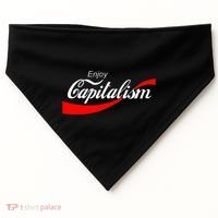 Enjoy Capitalism For American Entrepreneur USA-Made Doggie Bandana thumb 0