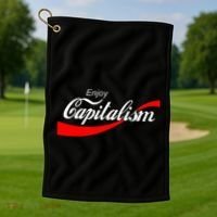 Enjoy Capitalism For American Entrepreneur Golf Towel thumb 1