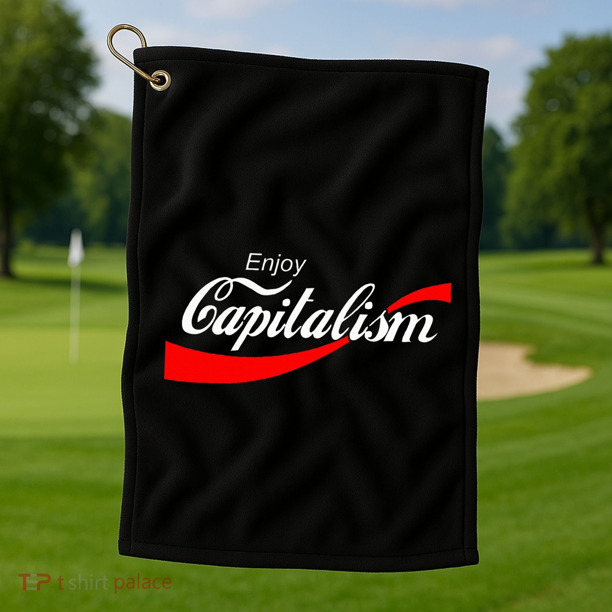 Enjoy Capitalism For American Entrepreneur Golf Towel