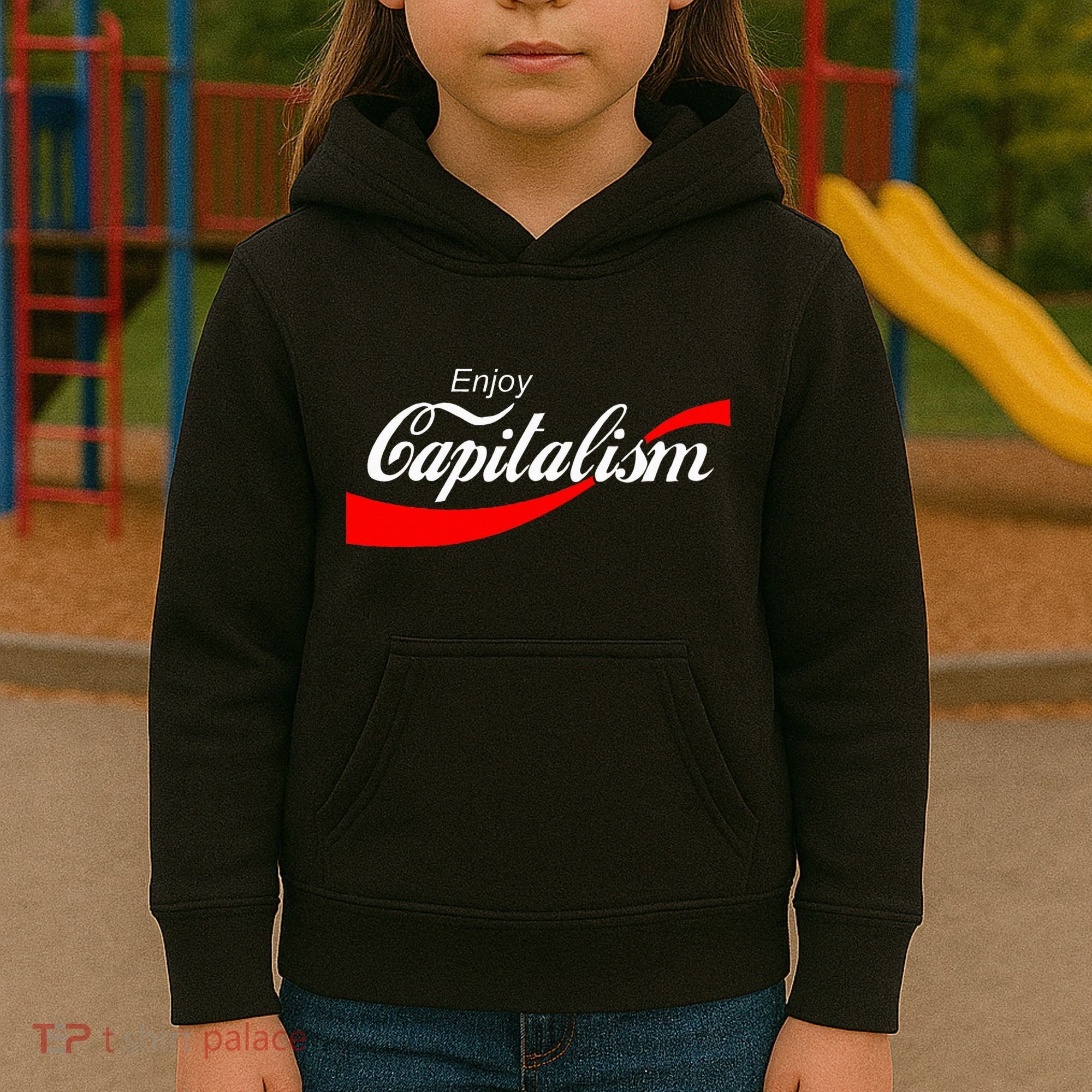 Enjoy Capitalism For American Entrepreneur Kids Hoodie