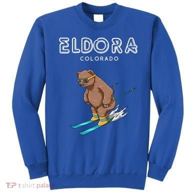 Eldora Colorado Funny Ski Grizzly Bear Gift Sweatshirt