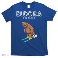 Eldora Colorado Funny Ski Grizzly Bear Gift T-Shirt thumb 0