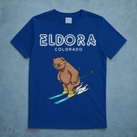 Eldora Colorado Funny Ski Grizzly Bear Gift T-Shirt thumb 5