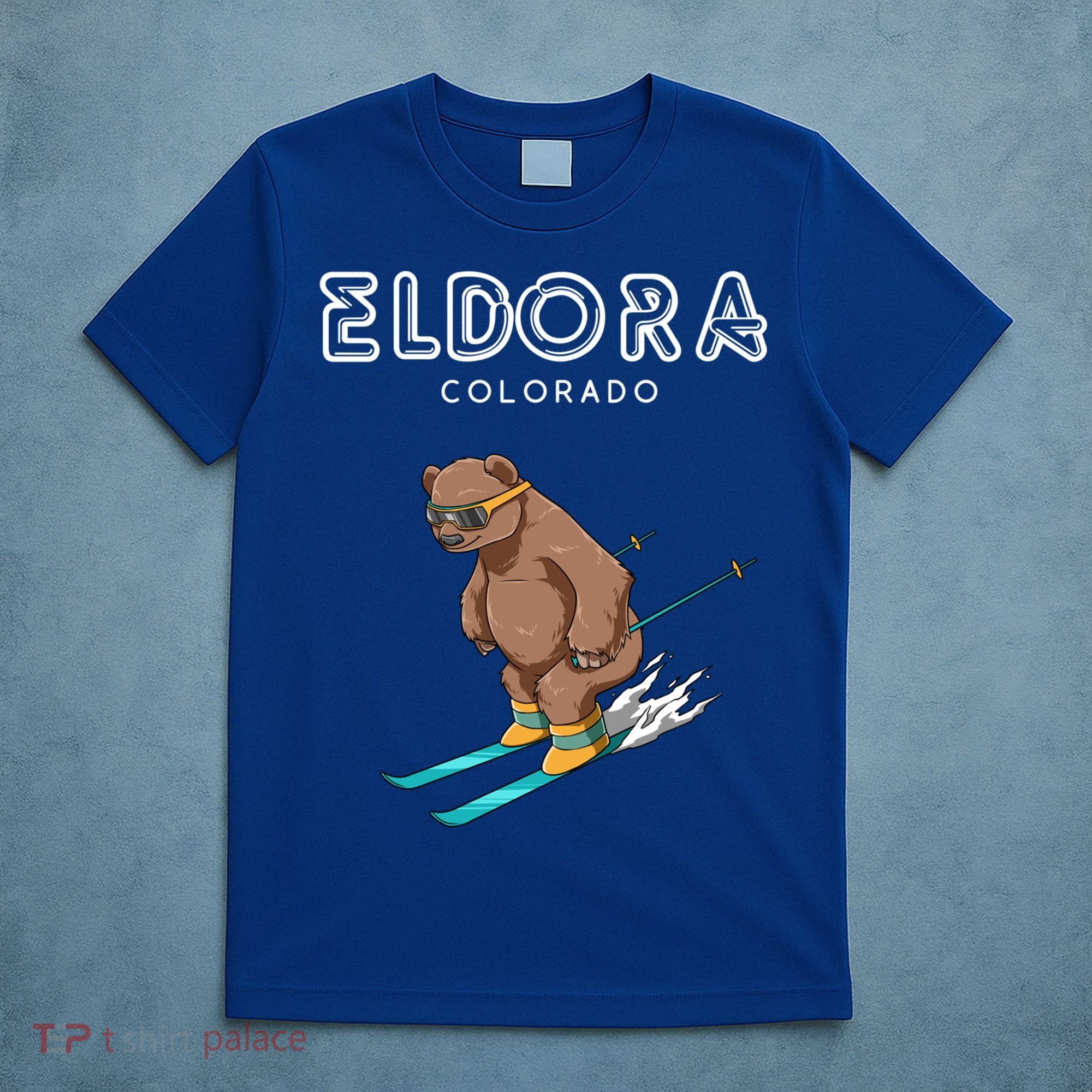 Eldora Colorado Funny Ski Grizzly Bear Gift T-Shirt