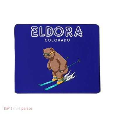 Eldora Colorado Funny Ski Grizzly Bear Gift Mousepad