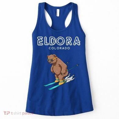 Eldora Colorado Funny Ski Grizzly Bear Gift Women's Tank Top