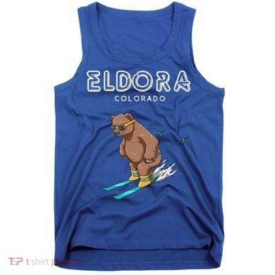 Eldora Colorado Funny Ski Grizzly Bear Gift Tank Top
