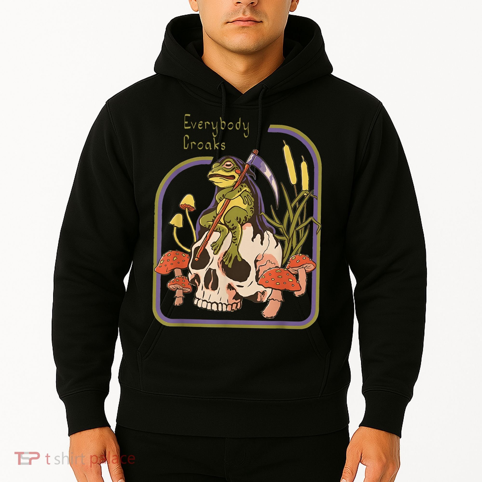 Everybody Croaks Frog Skull Mushroom - Everybody croaks Hoodie