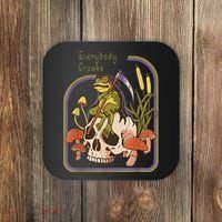 Everybody Croaks Frog Skull Mushroom - Everybody croaks Coaster thumb 0