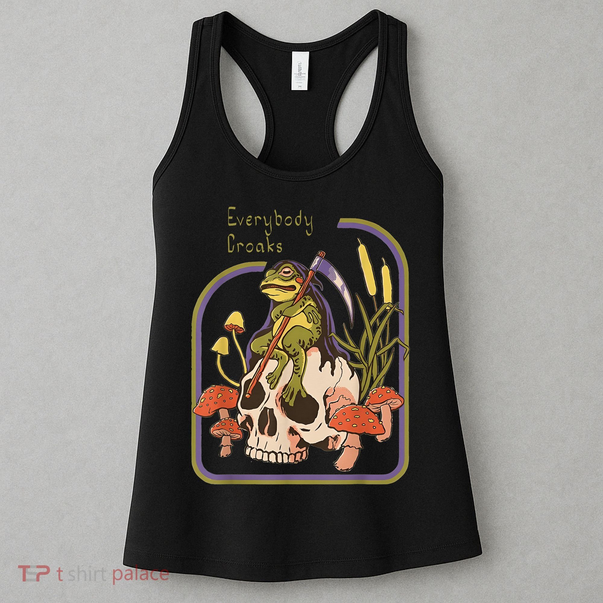 Everybody Croaks Frog Skull Mushroom - Everybody croaks Women's Tank Top