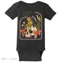 Everybody Croaks Frog Skull Mushroom - Everybody croaks Baby Bodysuit thumb 0