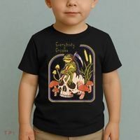 Everybody Croaks Frog Skull Mushroom - Everybody croaks Toddler T-Shirt thumb 2