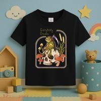 Everybody Croaks Frog Skull Mushroom - Everybody croaks Toddler T-Shirt thumb 3