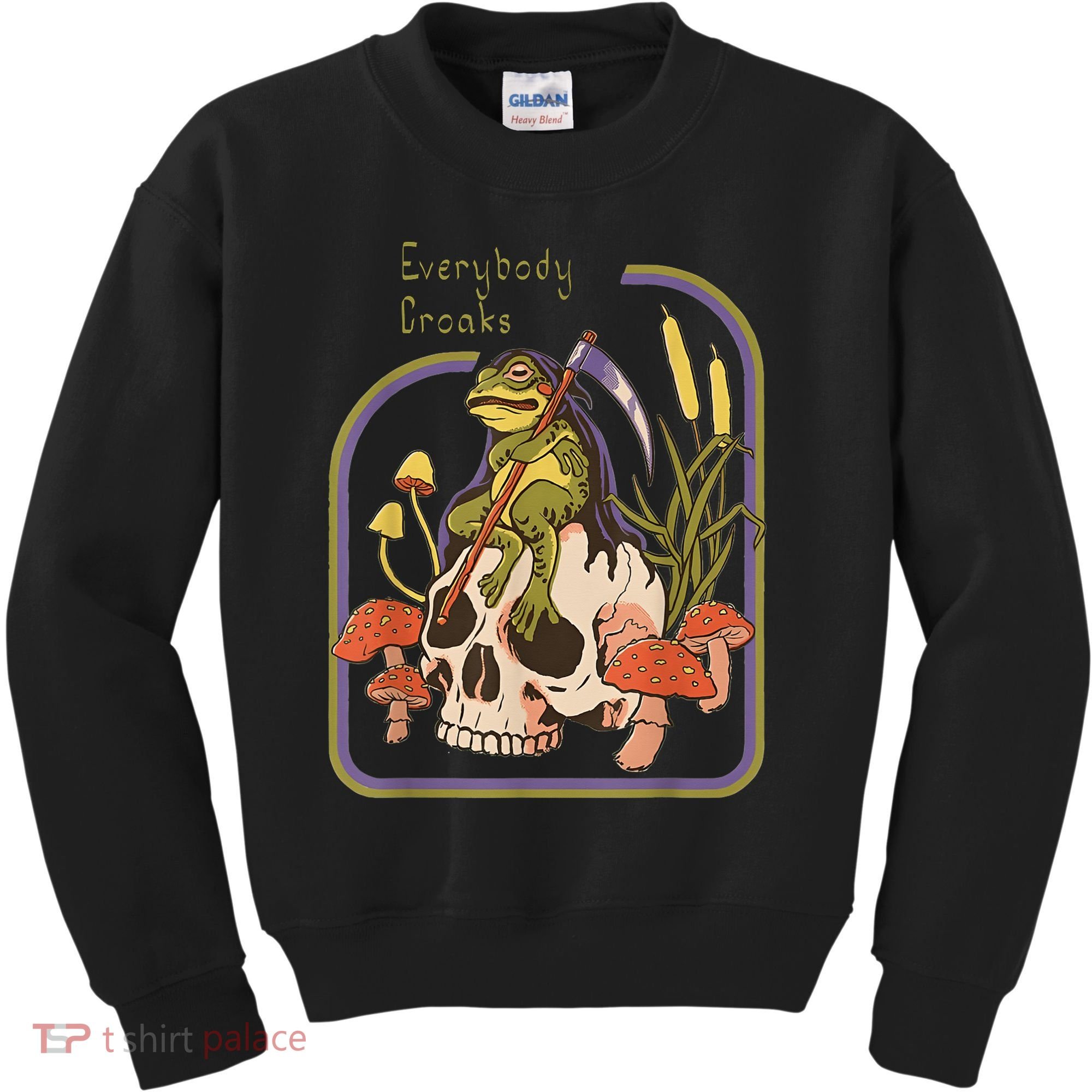 Everybody Croaks Frog Skull Mushroom - Everybody croaks Kids Sweatshirt