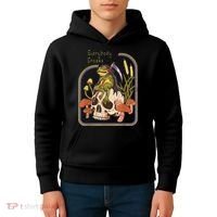 Everybody Croaks Frog Skull Mushroom - Everybody croaks Kids Hoodie thumb 4