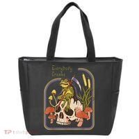 Everybody Croaks Frog Skull Mushroom - Everybody croaks Tote Bag thumb 0