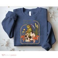 Everybody Croaks Frog Skull Mushroom - Everybody croaks Sweatshirt thumb 2