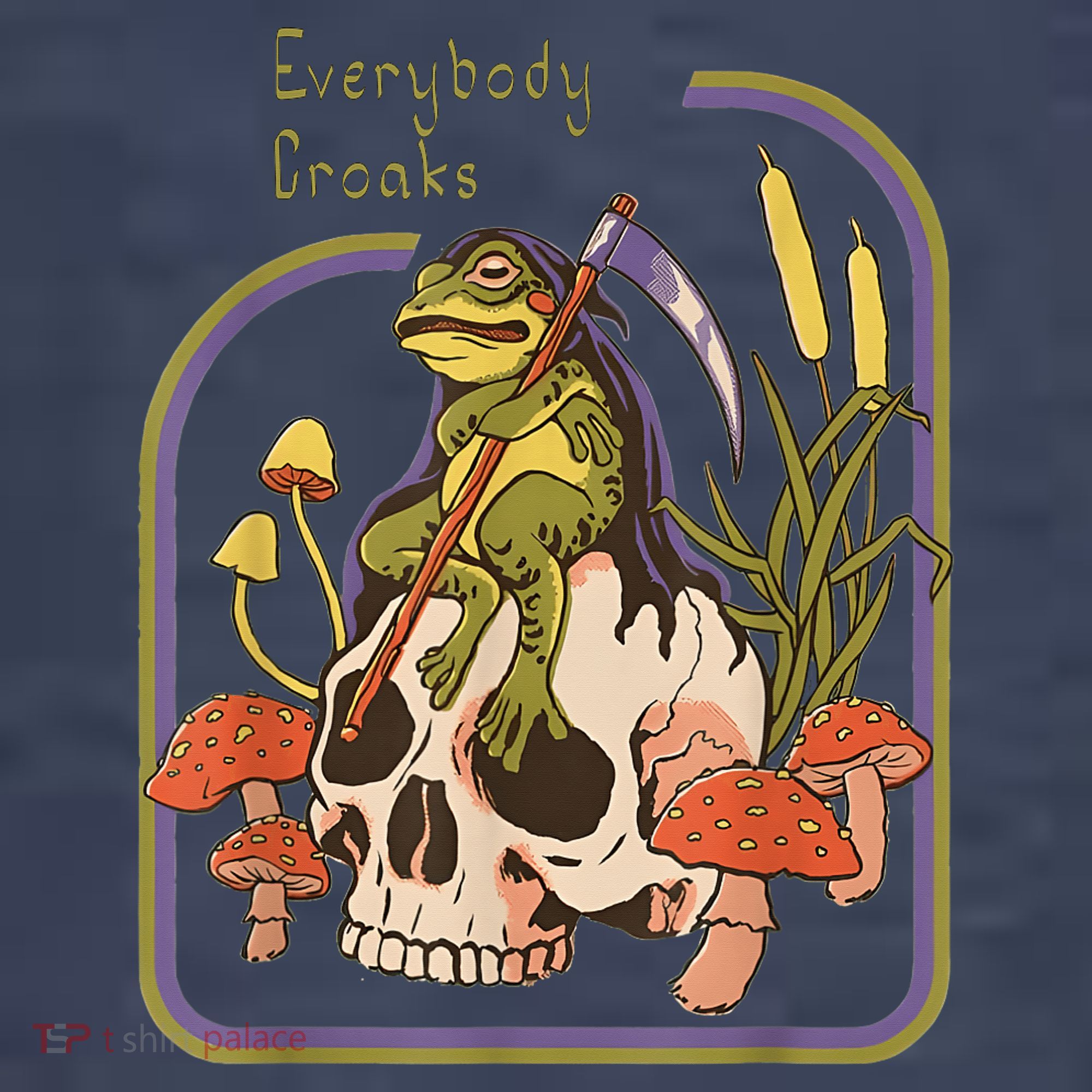 Everybody Croaks Frog Skull Mushroom - Everybody croaks Sweatshirt