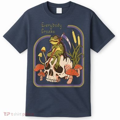 Everybody Croaks Frog Skull Mushroom - Everybody croaks T-Shirt