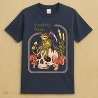 Everybody Croaks Frog Skull Mushroom - Everybody croaks T-Shirt thumb 4