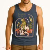 Everybody Croaks Frog Skull Mushroom - Everybody croaks Tank Top thumb 3