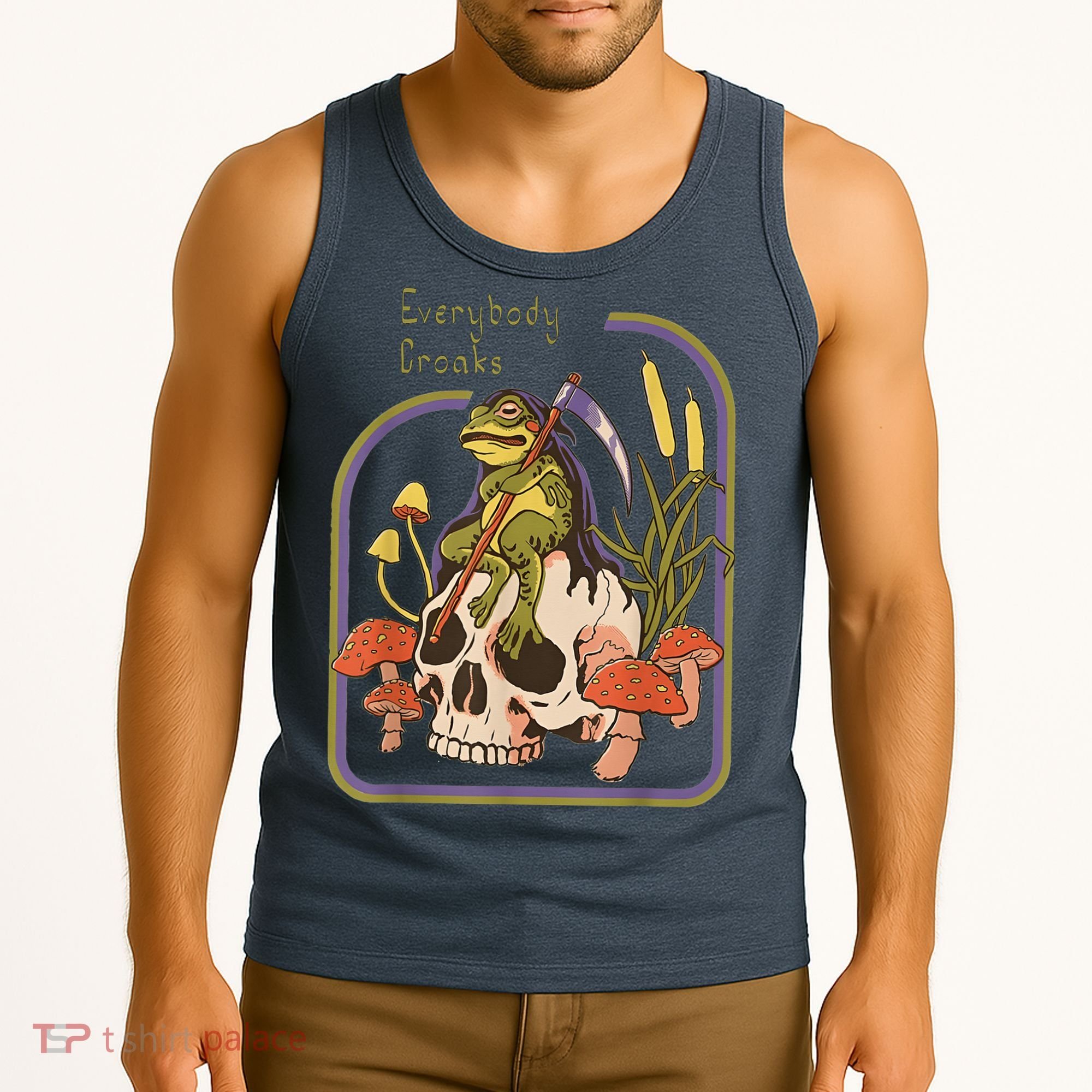Everybody Croaks Frog Skull Mushroom - Everybody croaks Tank Top