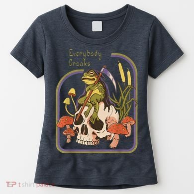 Everybody Croaks Frog Skull Mushroom - Everybody croaks Women's T-Shirt