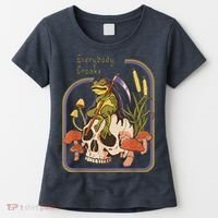 Everybody Croaks Frog Skull Mushroom - Everybody croaks Women's T-Shirt thumb 0