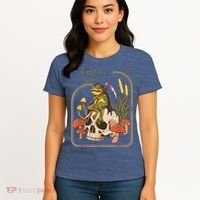 Everybody Croaks Frog Skull Mushroom - Everybody croaks Women's T-Shirt thumb 4