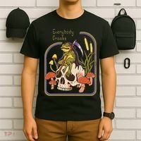 Everybody Croaks Frog Skull Mushroom Everybody croaks T-Shirt thumb 6