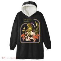 Everybody Croaks Frog Skull Mushroom Everybody croaks Hooded Wearable Blanket thumb 0