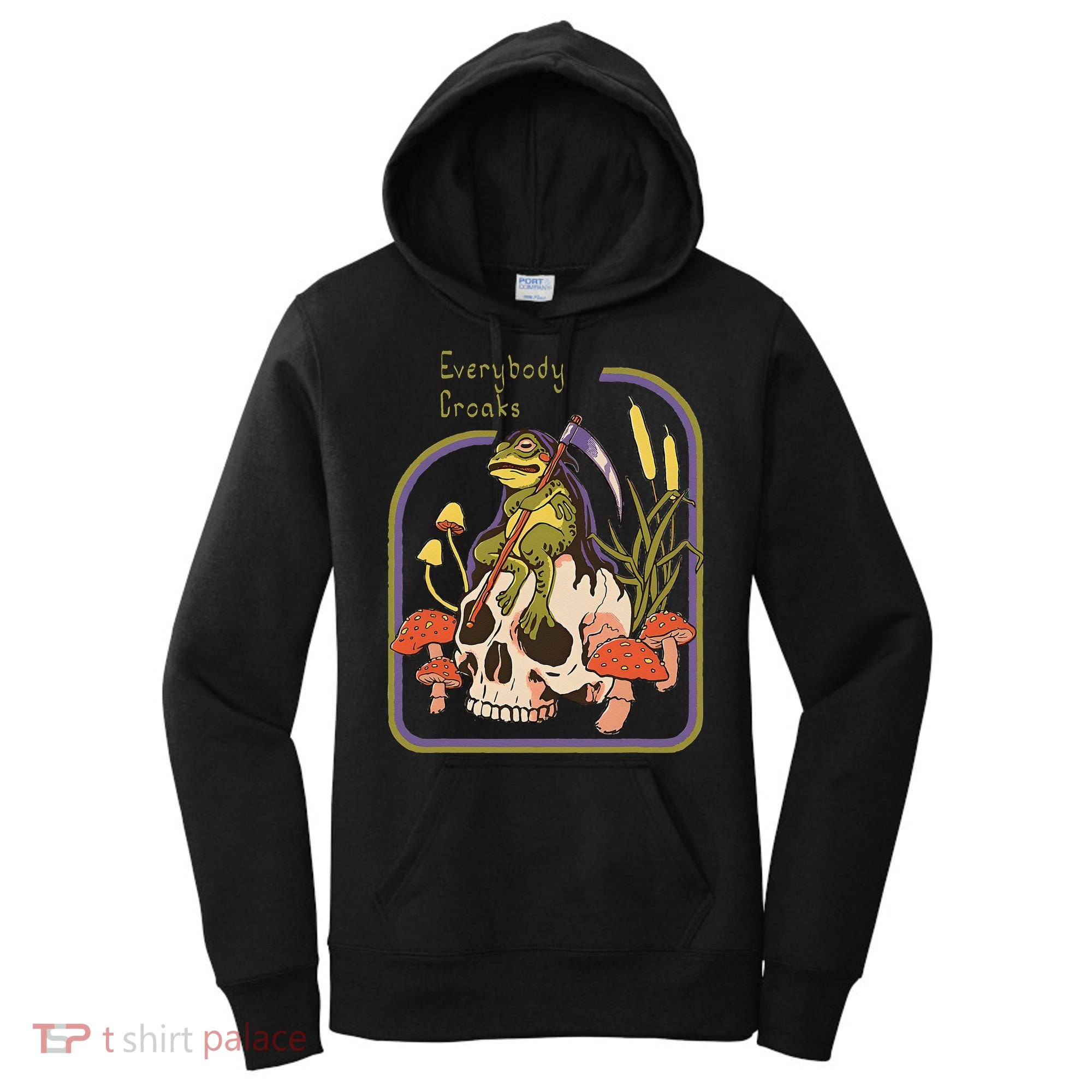 Everybody Croaks Frog Skull Mushroom Everybody croaks Women's Hoodie
