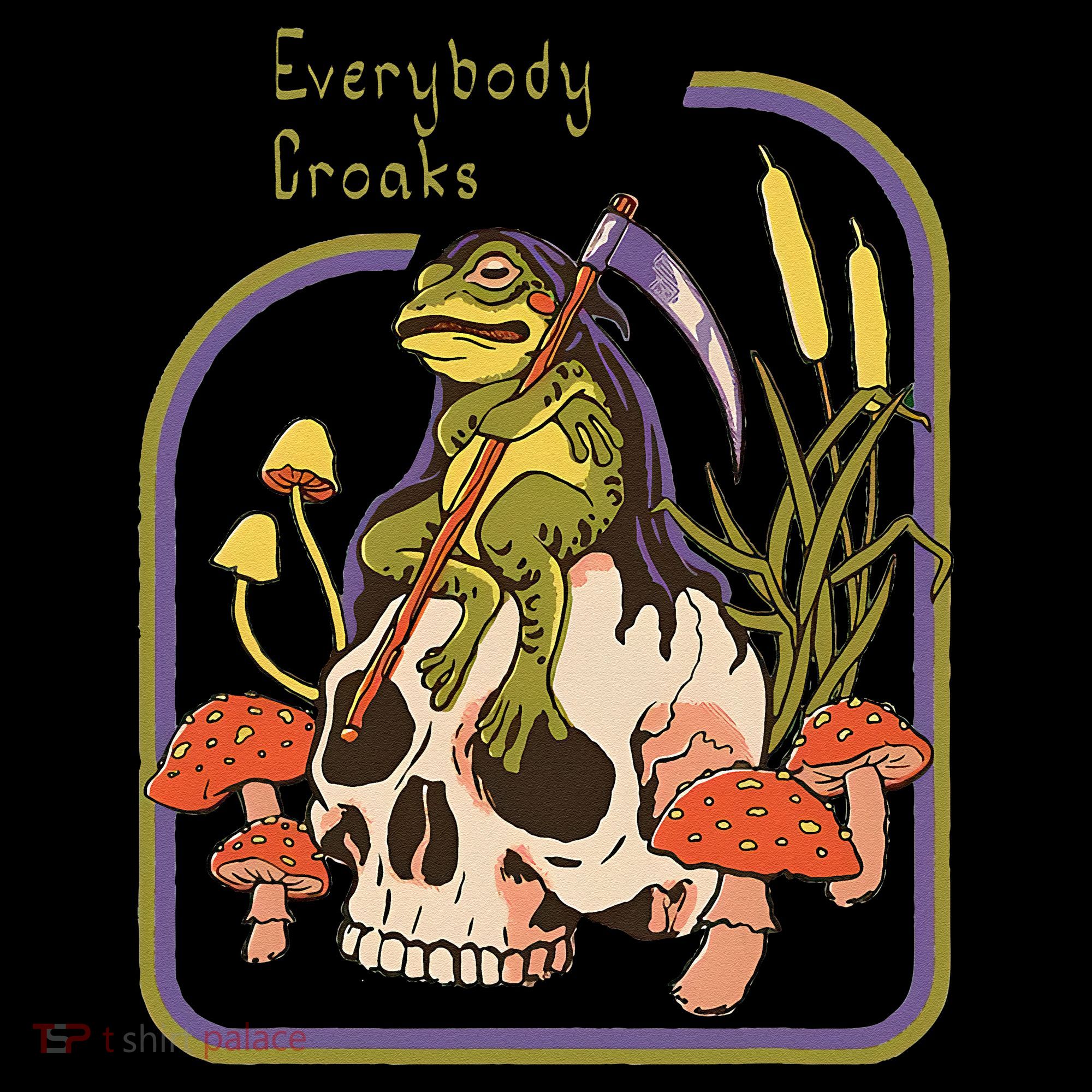Everybody Croaks Frog Skull Mushroom Everybody croaks Women's Hoodie