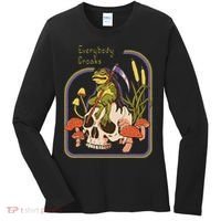 Everybody Croaks Frog Skull Mushroom Everybody croaks Women's Long Sleeve Shirt thumb 0