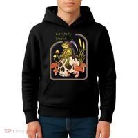 Everybody Croaks Frog Skull Mushroom Everybody croaks Kids Hoodie thumb 4