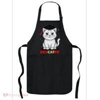Educated Cat Graduation Cap Last Day Of School Apron thumb 0