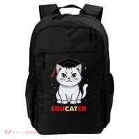 Educated Cat Graduation Cap Last Day Of School Backpack thumb 0