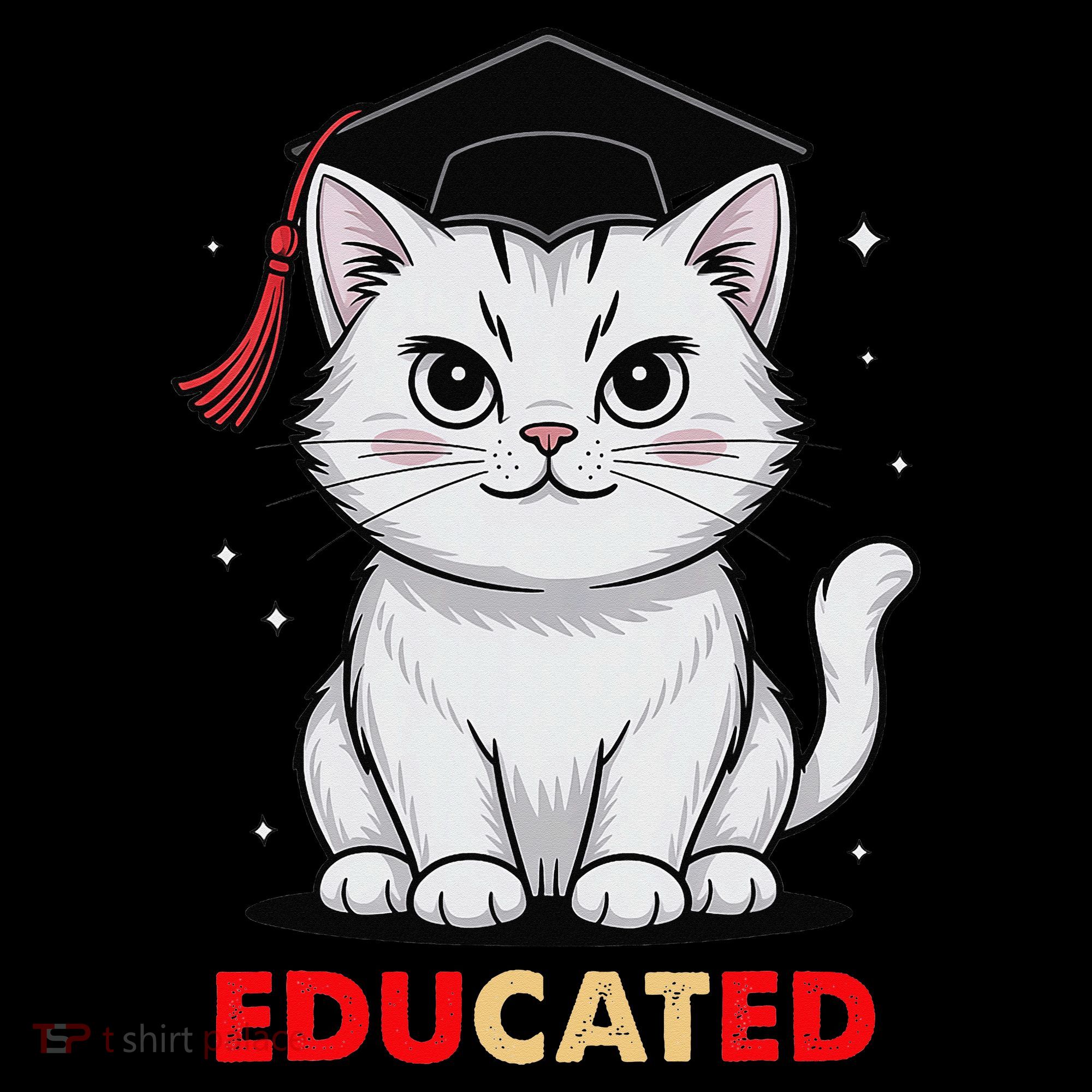 Educated Cat Graduation Cap Last Day Of School Coffee Mug