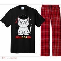 Educated Cat Graduation Cap Last Day Of School Pajama Set thumb 0