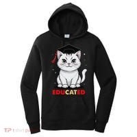 Educated Cat Graduation Cap Last Day Of School Women's Hoodie thumb 0