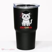 Educated Cat Graduation Cap Last Day Of School Tumbler thumb 0