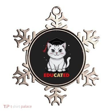 Educated Cat Graduation Cap Last Day Of School Ornament