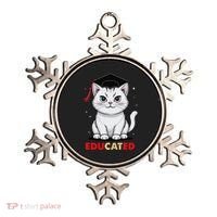 Educated Cat Graduation Cap Last Day Of School Ornament thumb 0
