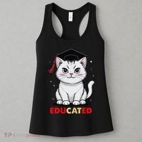 Educated Cat Graduation Cap Last Day Of School Women's Tank Top thumb 3