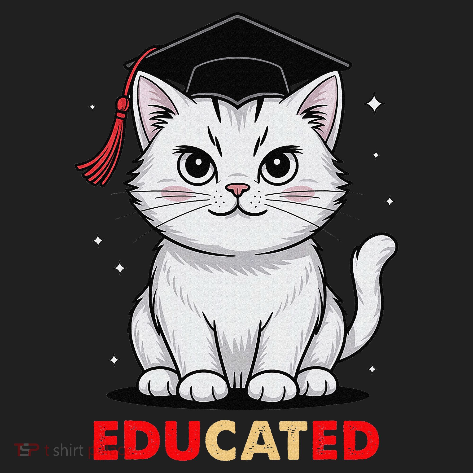 Educated Cat Graduation Cap Last Day Of School Hat