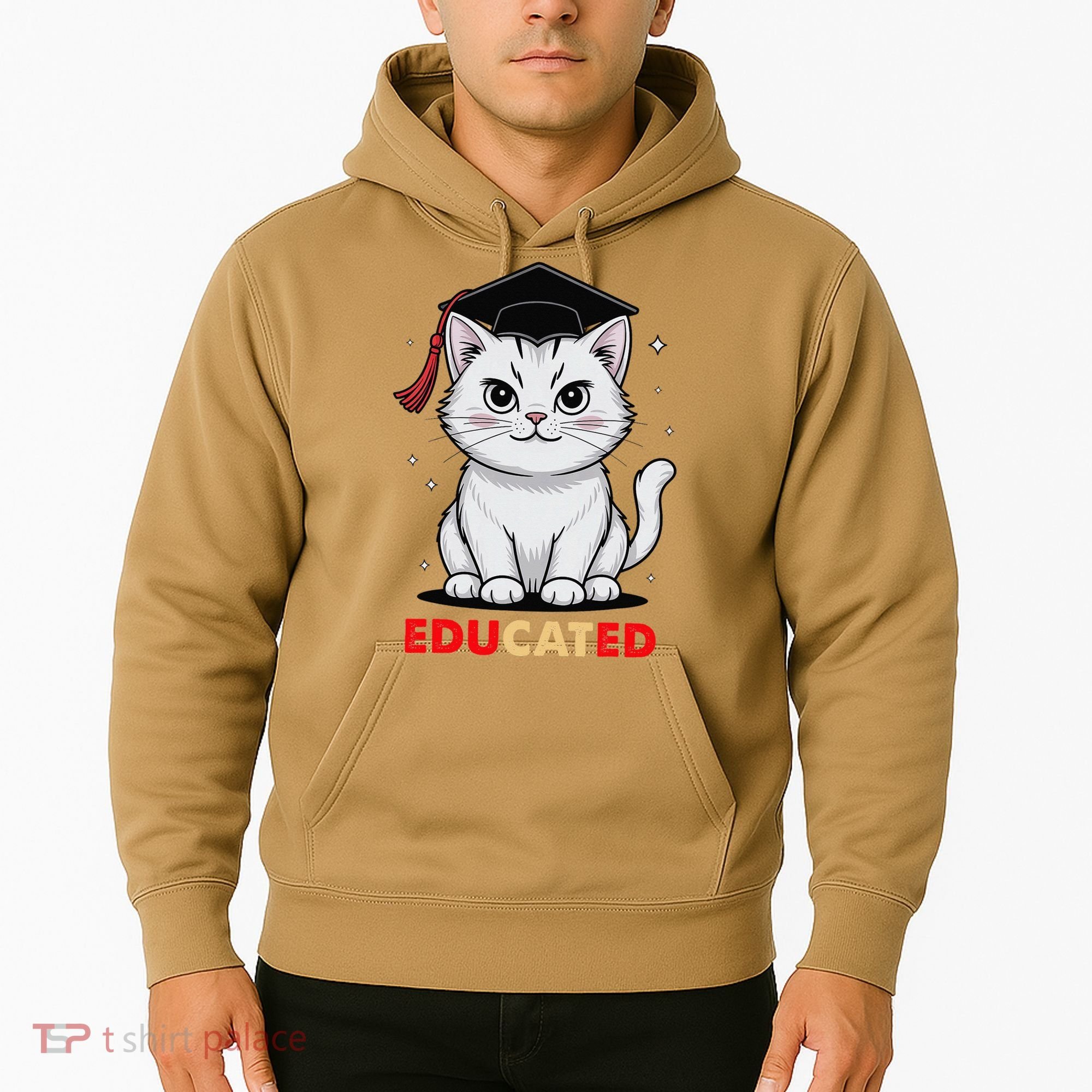 Educated Cat Graduation Cap Last Day Of School Hoodie