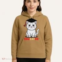 Educated Cat Graduation Cap Last Day Of School Hoodie thumb 5
