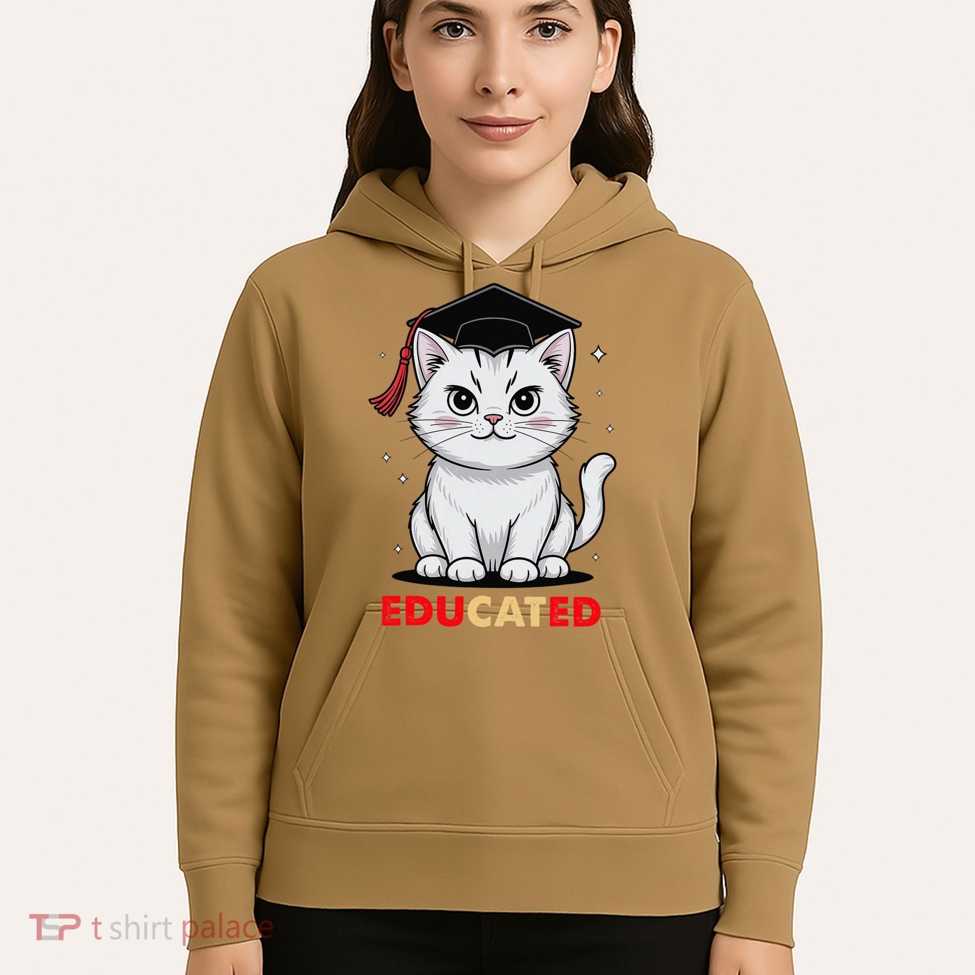 Educated Cat Graduation Cap Last Day Of School Hoodie